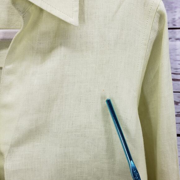 Talbots Women's Pure Irish Linen Button Down Long Sleeve Top Size 10 - Picture 8 of 14